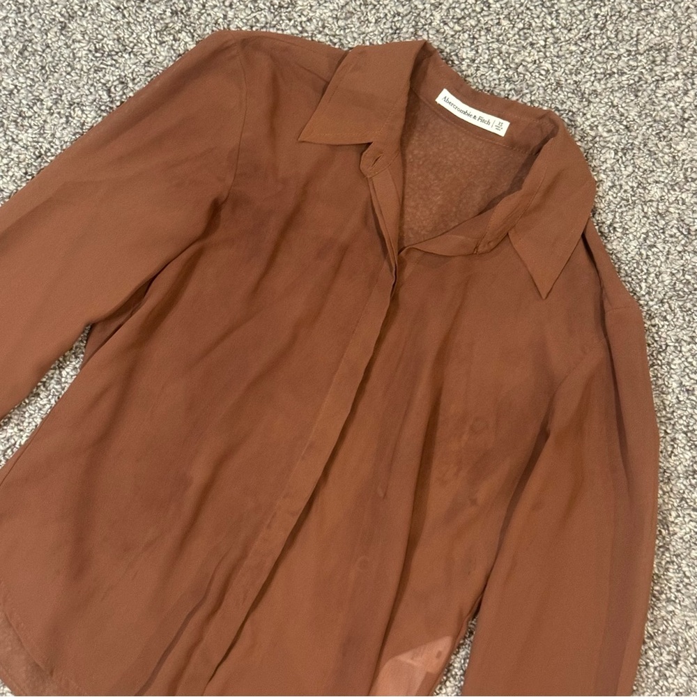 Abercrombie & Fitch Brown Crewneck Top - Picture 3 of 6